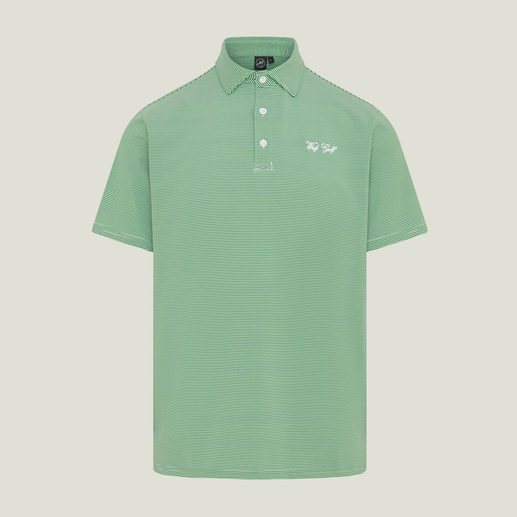 STRIPED POLO GREEN