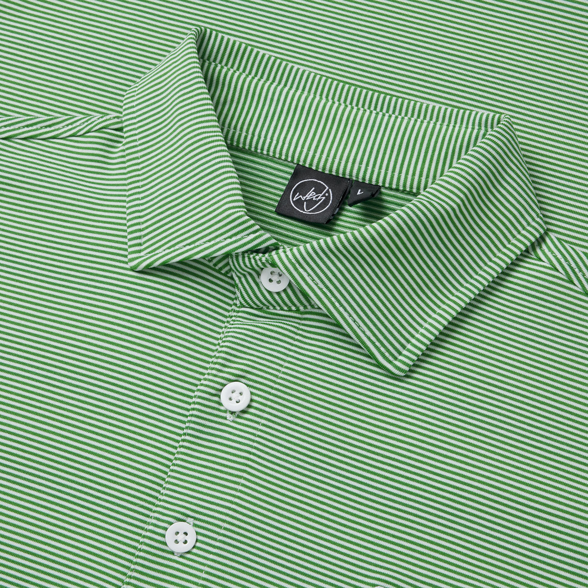 STRIPED POLO GREEN