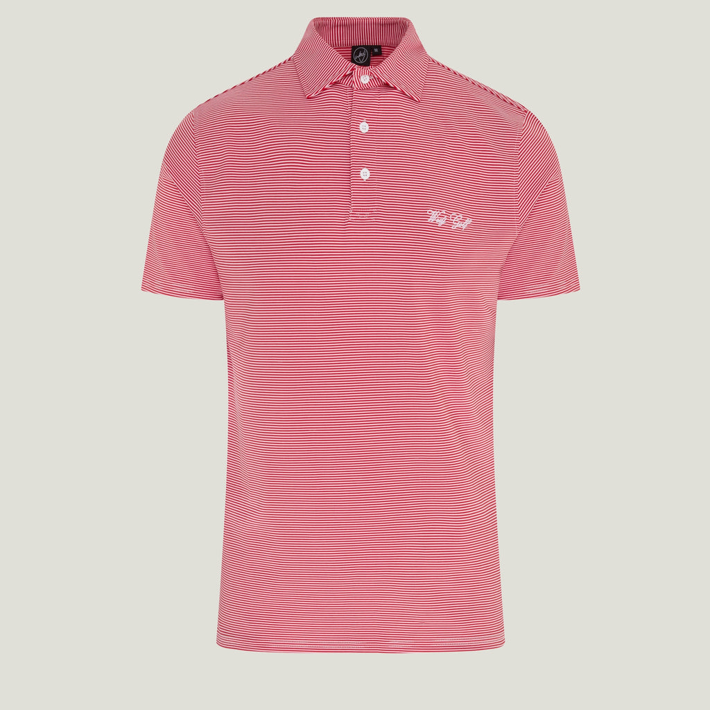 STRIPED POLO RED