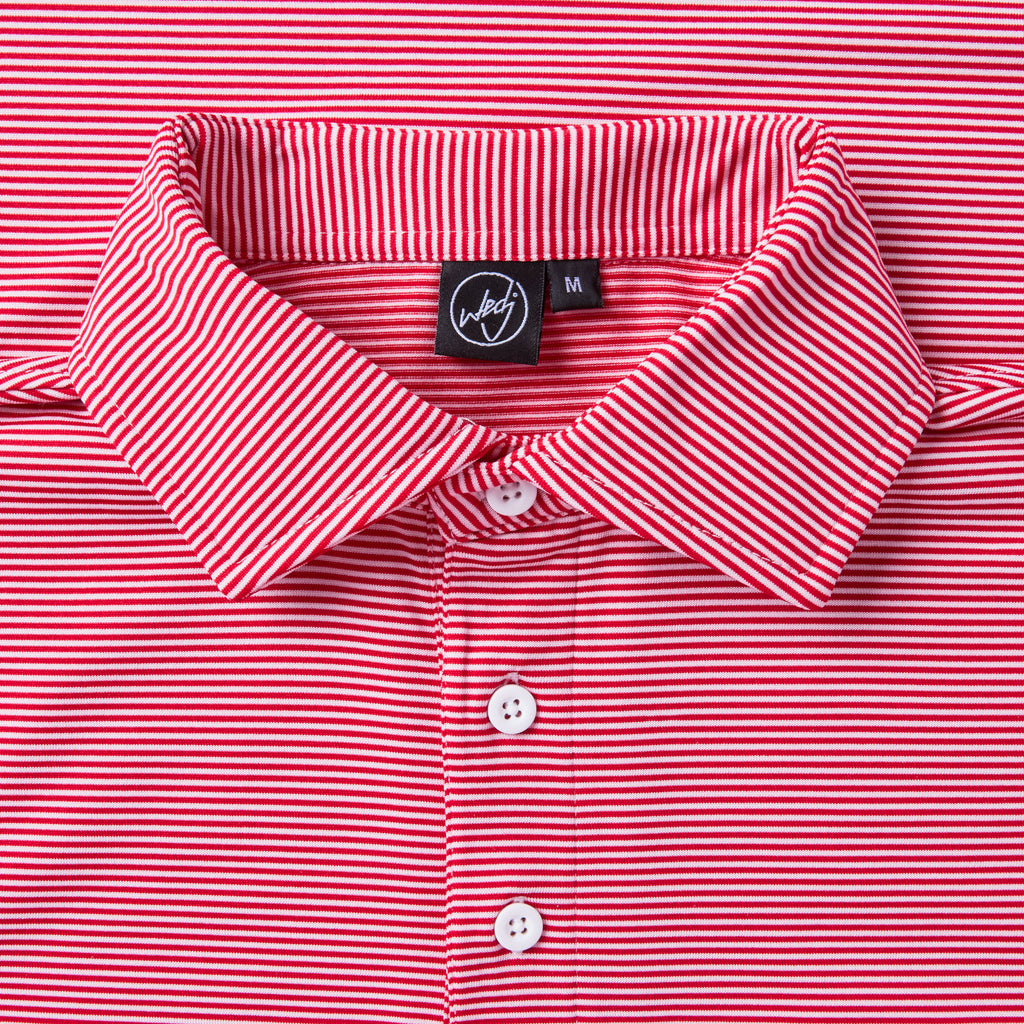 STRIPED POLO RED