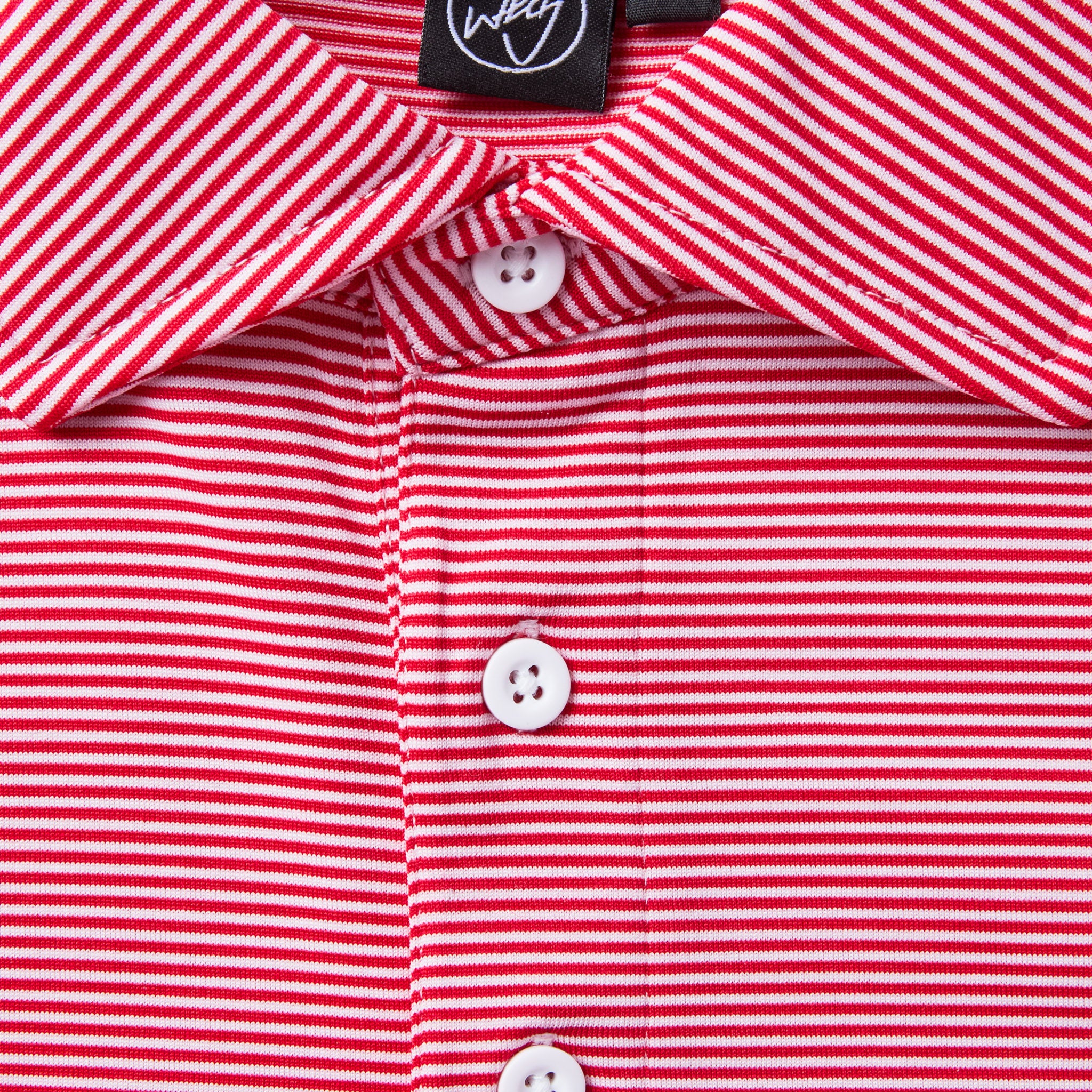 STRIPED POLO RED