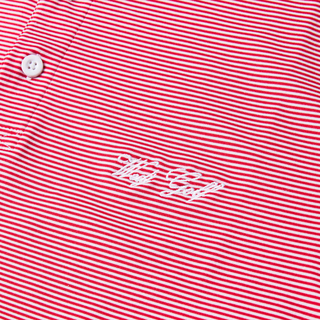 STRIPED POLO RED