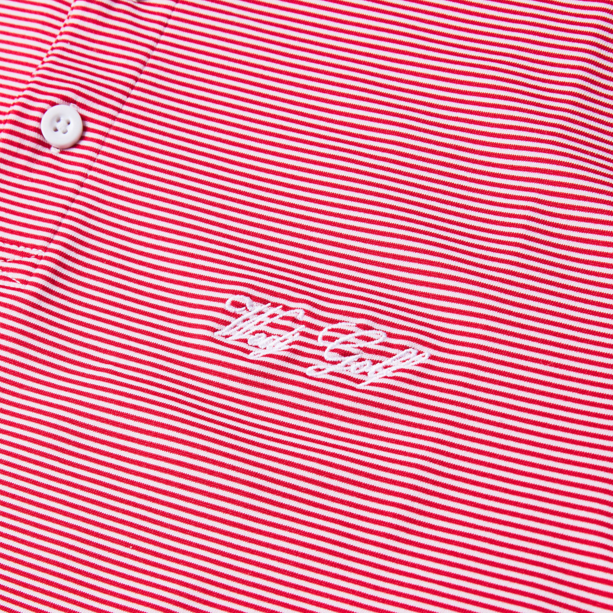 STRIPED POLO RED