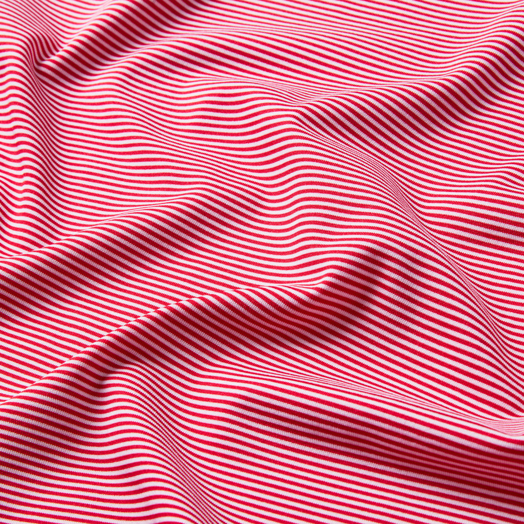 STRIPED POLO RED