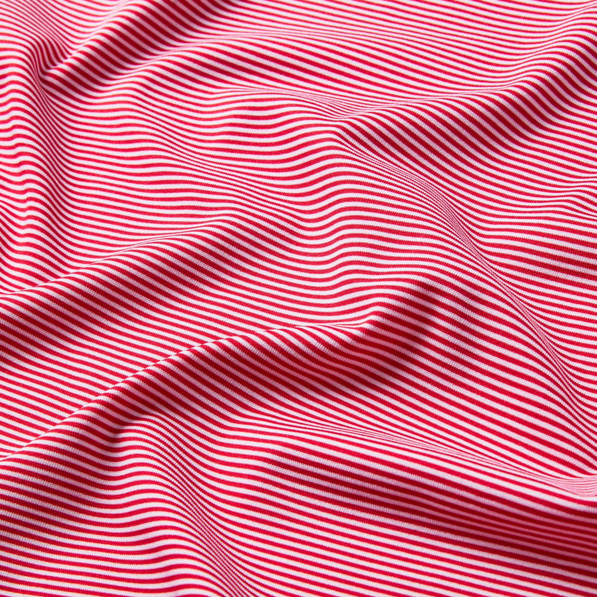 STRIPED POLO RED